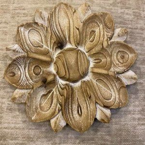 Boho Solid Distressed Wood Flower Wall Art!